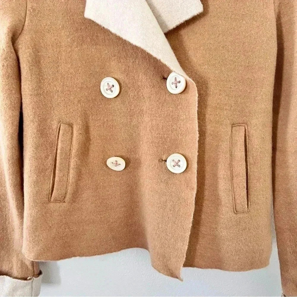 Anthropologie HWR Wool Blend Tan Jacket - Picture 4 of 7